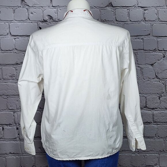 Disney Store Vintage 101 Dalmations White Embroidered Button Down, Women's Large - Picture 3 of 12